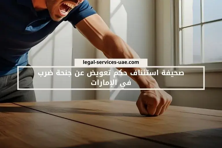 صحيفة استئناف حكم تعويض عن جنحة ضرب في الإمارات