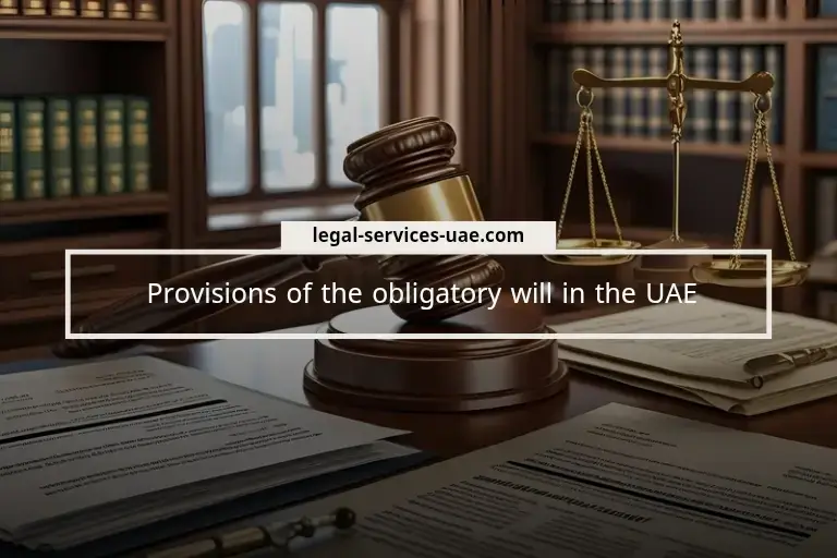 Provisions of the obligatory will in the UAE